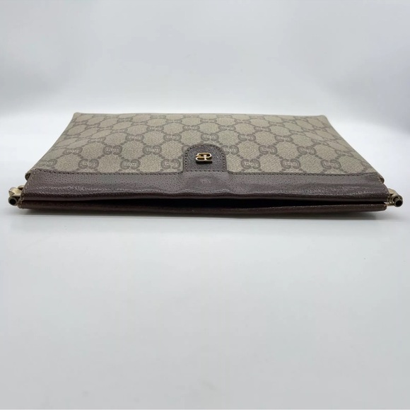 Authentic Gucci GG plus Beige/ Brown Clutch Bag GUC - Picture 6 of 15